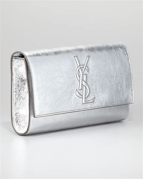 replica silver ysl clutch|saint laurent evening clutch.